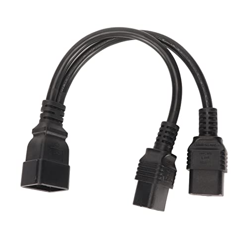 Duales IEC320-C19-auf-C20-Kabel, 1 Eingang und 2 Ausgänge, PVC-Außenhülle, Feste Verbindung, Stabil und Tragbar, für Schreibtischlampe, LCD von Sxhlseller