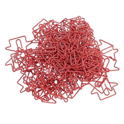 Fancy Paperclips, Fancy Paper Clips 100pcs House -geformtes Eisendraht Zur Organisationskennzeichnung (Rot) von Sxhlseller