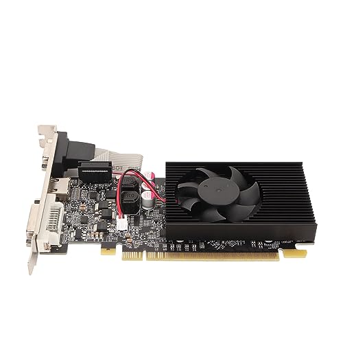 GT610 2 GB DDR3 Grafikkarte, Leiser Lüfter, PCI Express X16 1.1, Computer Grafikkarte mit DVI VGA Schnittstellen für Gaming von Sxhlseller