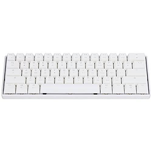 Gaming-Tastatur Mechanische Gaming-Tastatur 61 Tasten, Professionelle Kabelgebundene Dreifarbige Hintergrundbeleuchtung Ergonomisches Tastendesign Leicht Tragbar für PC-Desktop-Computer (Weiss) von Sxhlseller