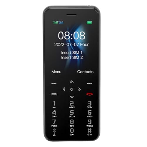 Grundlegende Mobiltelefone, Dual SIM Dual Standby 2G -Mobile Telefon 1000mah mit LED -Taschenlampe für Kinderstudenten (Black) von Sxhlseller