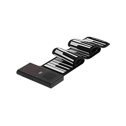 Handgerolltes Klavier mit 61 Tasten, Tragbares Elektronisches Keyboard mit 128 Rhythmen und Dual-Range-System für Kinder, Anfänger, Erwachsene Beginn von Sxhlseller
