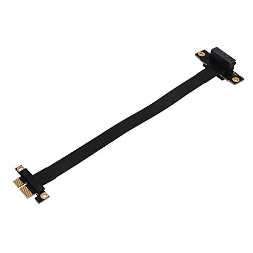 Hochgeschwindigkeits-PCI-E-1X-Verlängerungskabel, Flexibles Kabel für 1U/2U-Gehäuse, Goldener Fingerschutz, 20 cm, Schwarz von Sxhlseller