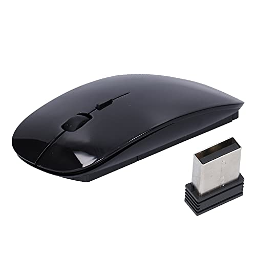 Kabellose Maus, Smart Slim Tragbare 2,4G Schnurlose Maus mit USB-Empfänger für Office Laptop Computer Tablet für Windows/OS X/Smart TVs/Set-Top-Boxen Usw.(Schwarz) von Sxhlseller