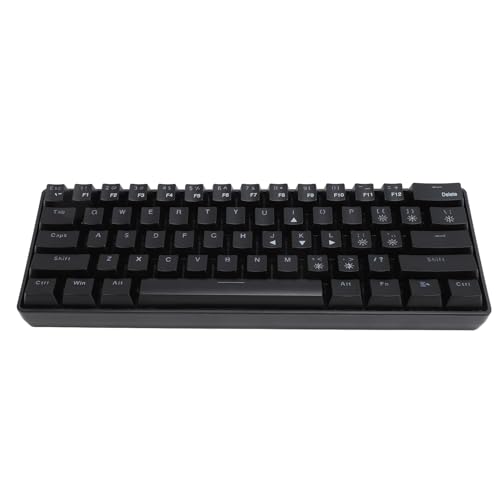 Kabellose Mechanische Gaming-Tastatur, RGB-Hintergrundbeleuchtung, Dreifachmodus, Braune Schalter, 61 Tasten, Hot-Swap-fähig, Ergonomisches Design (Black) von Sxhlseller