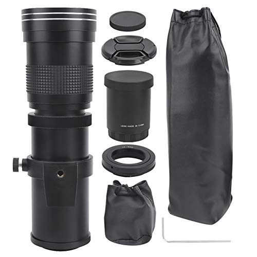 Kameraobjektiv, 420-800 Mm F8.3-16 Teleobjektiv, Zoomobjektiv mit Manueller Fokussierung, Teleskopobjektiv, Objektiv für EF-S-Bajonettkamera(Schwarz) von Sxhlseller