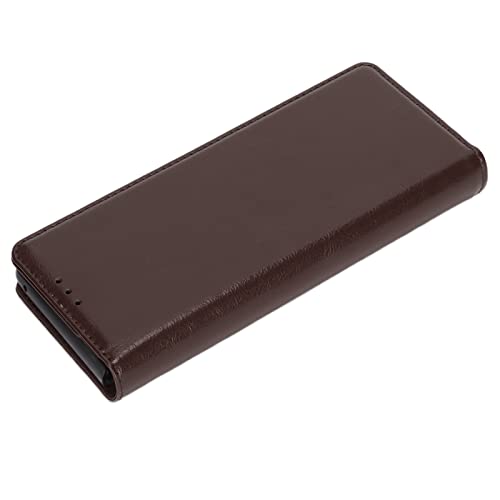 Leder Flip Case Kompatibel mit Galaxy Z Fold 2, Magnetische Flip Wallet Handyhülle, Schutzhülle für Faltbares Smartphone, Stylische Handytasche für Männer und Frauen (Dunkelbraun) von Sxhlseller