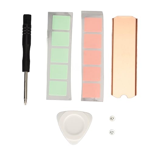 M.2 2280 SSD Kupfer-Kühlkörper, SSD-Kühler mit Silikon-Thermopad, Stabiler, Rostfreier Festplatten-Kühlkörper für M.2 2280 NVMe SSD für PS5-Laptop von Sxhlseller