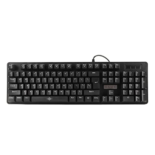 Mechanische Gaming Tastatur, Tastatur mit RGB Hintergrundbeleuchtung, 104 Tasten, Kabelgebundene Computertastatur, Aufgehängte Tastenkappen, Blauer Schalter für Computer Desktop PC von Sxhlseller