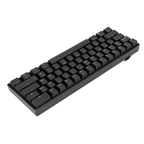 Mechanische Tastatur mit 61 Tasten, Einstellbare RGB-Tastatur, Ergonomische Gaming-Tastatur, Tragbare Computertastatur mit Unterstützung für 3 Verbindungsmodi (Blauer Schalter) von Sxhlseller