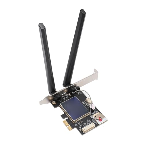 PCIe-Netzwerkadapter, PCI-E-WLAN-Karte mit 2,4 G 150 Mbit/s, 5 G 433 Mbit/s Hochgeschwindigkeit, Fernbedienung, Bluetooth 4.2, 6 DBi High-Gain-Antennen für Desktop-PC von Sxhlseller