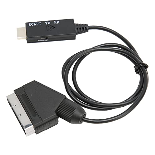 Sxhlseller Scart-auf-Konverter-Adapter, 1080P 60 Hz HD-Video, USB-Stromkabel, Plug-and-Play, für VHS/DVD/CRT-Fernseher Sxhlseller Scart-auf-Konverter-Adapter, 1080P 60 Hz HD-Video, USB-Stromkabel, Plug-and-Play, für VHS/DVD/CRT-Fernseher von Sxhlseller