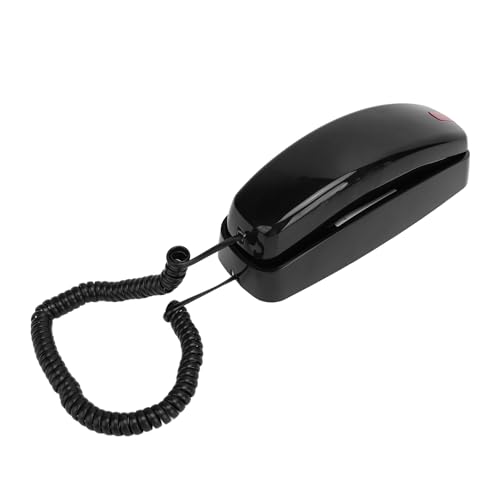 Schnured Home Phone, Wall Mountable Lautsteuersteuerung Festnetzhilfe Telefon Leichter Big Button für Call Centers (Black) von Sxhlseller