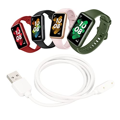 Smartwatch-Ladegerät, Magnetisches USB-Smartwatch-Ladekabel, 2-poliges Kabel-Ladegerät, Kompatibel für Huawei 6 7 Band 6 7 für Honor 6 ES Watch (Weiss) von Sxhlseller