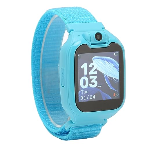 Smartwatch mit Touchscreen, Zwei-Wege-Videoanruf, SOS, Selfie-Kamera, Klassenzimmermodus, Schrittzähler Jungen und Mädchen (Blau) von Sxhlseller