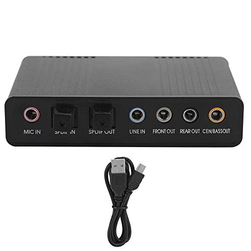 Soundkarte, Robuster, Langlebiger DM-HD10 USB 5.1-Computer Externer Soundkarten-Audioadapter für Karaoke-Aufnahmen von Sxhlseller