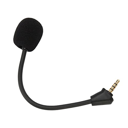 Spielmikrofon-Ersatz 3,5 Mm für HyperX Cloud II Wireless Cloud Core Cloud Pro Silber Abnehmbares Cloudx-Mikrofon mit 3,5-mm-Stecker, 360-Grad-Drehung, Geräuschunterdrückung von Sxhlseller