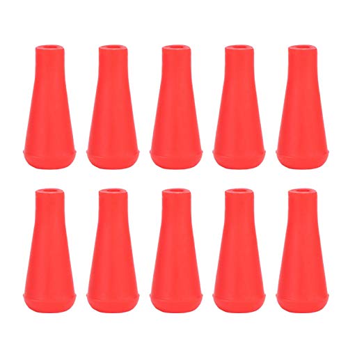 Sxhlseller 10 Stück Gummi-Pfeilspitze, weiche Gummi-Jagdspitze für den Außenbereich, einfache Form, leicht für Holzpfeilschaft, Bambuspfeilschaft(rot, 8mm) von Sxhlseller