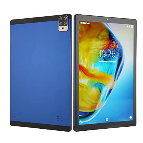 Sxhlseller 10-Zoll-Tablet Android12, 4G RAM 64G ROM 5G WiFi Octa-Core-Tablet-PC, 3G-Telefonanrufe mit 2 SIM-Kartensteckplätzen, 5+8 MP Dual-Kamera, 5000-mAh-Akku, USB-C-Schnellladung (Blau) von Sxhlseller