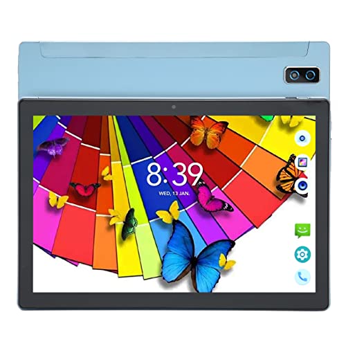 Sxhlseller 10 Zoll Tablet mit Tastatur Maus, 2 in 1 1080P FHD IPS 5G WiFi Tablet mit 3 Kartensteckplätzen für Android 11.0, 8 GB RAM 128 GB ROM, Octa Core 4G LTE Tablet mit Dual Kameras für (Blau) von Sxhlseller