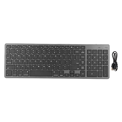 Sxhlseller 102 Tasten Wireless Keyboard, BluetoothScissor Switch Tastatur für Windows für OS X, Wiederaufladbare Büro Desktop Tastatur Rauschunterdrückung Kompatibel mit Laptop Tablet Telefon von Sxhlseller