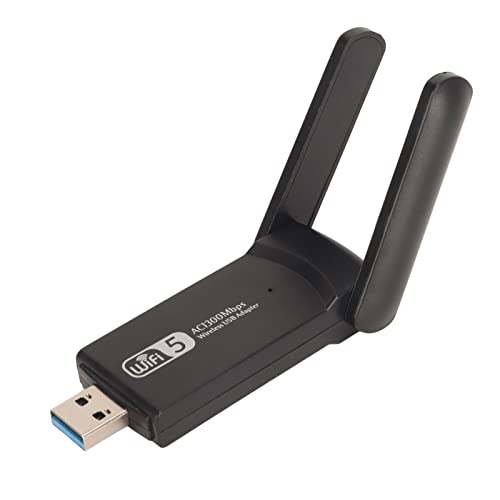 Sxhlseller 1300M Wireless USB WiFi Adapter für PC, 2.4G 5.8G Wireless Netzwerkadapter mit Dual Antennen, Dual Band WiFi Dongle Wireless Adapter für Tablets Laptops von Sxhlseller