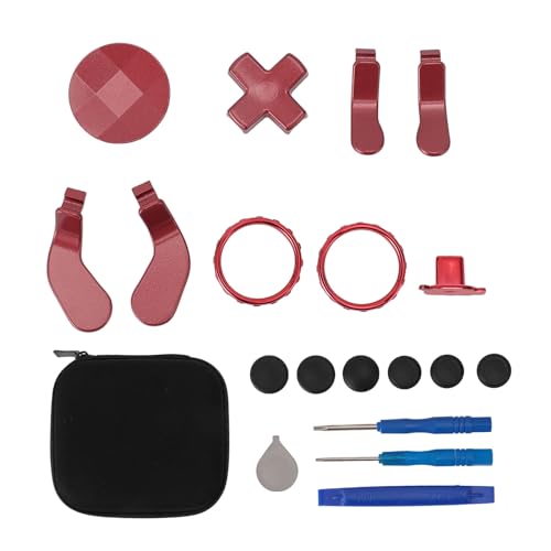 Sxhlseller 15-in-1-Metall Thumbsticks für One Elite Series 2, Professionelles Controller Zubehör mit Hervorragendem Touch für Elite Series 2 (Rot) von Sxhlseller