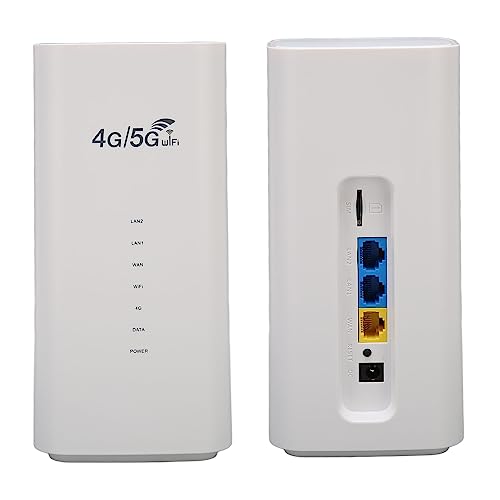 Sxhlseller 4G LTE-Router, Mobiler WLAN-Hotspot mit SIM-Kartensteckplatz, 4 Antennen, Bis zu 32 Benutzer Teilen, Kabelloses Hochgeschwindigkeitsnetzwerk, CPE-WLAN-Router für Büro, Reisen, (EU-Stecker) von Sxhlseller