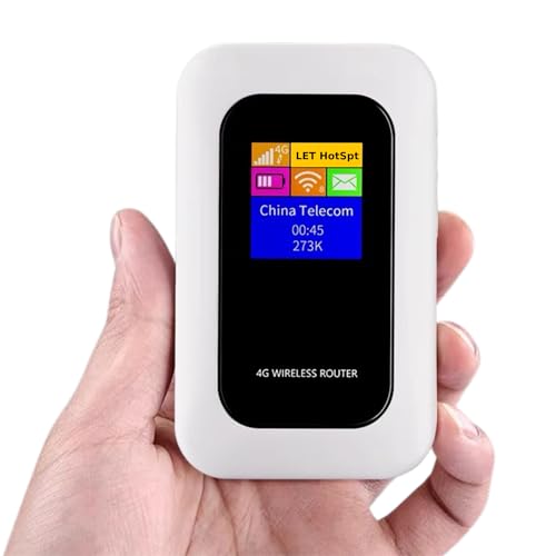 Sxhlseller 4G Mobiler WLAN-Hotspot-Router mit High-Gain-Antennen, SIM-Kartensteckplatz und Speicherkartenerweiterung, Unterstützt Bis zu 10 Benutzer, für Unterwegs von Sxhlseller