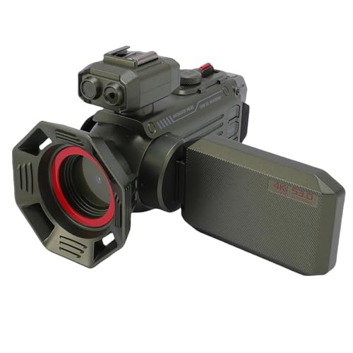 Sxhlseller 4K Camcorder Ultra HD 50x Zoom Auto Focus Digitale Videokamera mit 3-Zoll-Farbbildschirm, Integriertes WLAN für die Tägliche (Green) von Sxhlseller