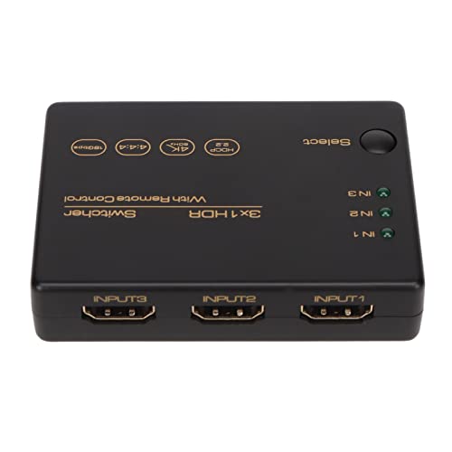 Sxhlseller 4K HDMI Switch, 4K 60Hz 3 in 1 Out HDMI Switcher Splitter, HDMI Switch Selector Box Unterstützt HDMIR HDMICP2.2 mit Fernbedienung für Xbox PS4 TV von Sxhlseller