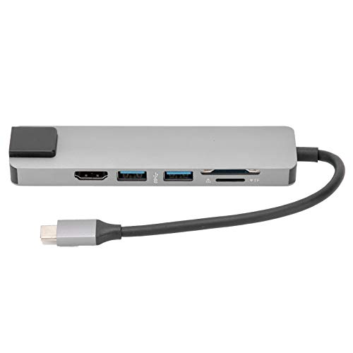 Sxhlseller 6-Port USB 3.0 HUB, Erweiterter Externer HUB USB 3.0 HDMI RJ45 Display Mutiport Adapter Typ-C von Sxhlseller