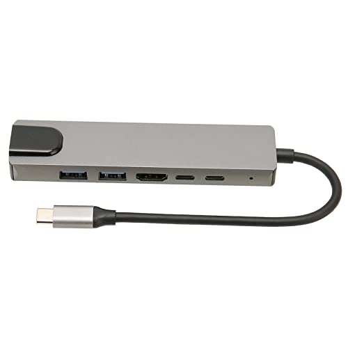 Sxhlseller 6-in-1-Typ-C-HDTV-Hub, 4K-HDMI-87-W-Power-Ethernet-USB-C-Anschlüsse von Sxhlseller