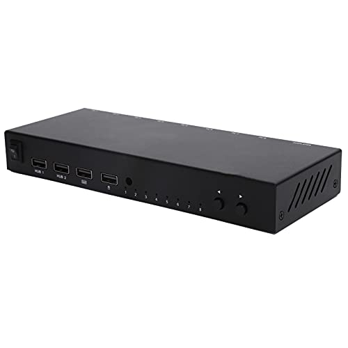 Sxhlseller 8 in 1 Out Switch Interface Fernbedienung Tragbar, High Definition Multimedia KVM Adapter HDMI 1.4b HDCP1.4 Konverter mit Kabel für Büro/Computerraum/Monitoring Host von Sxhlseller