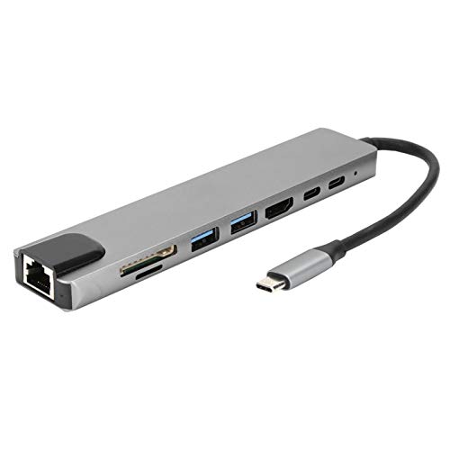 8 in 1 USB3.0 Hub, Typ-C auf HDMI RJ45 PD USB Dockingstation Typ-C Hub Splitter Konverter Adapter für Laptop, PC, Computer, Mobile HDD, Flash Drive, Etc. 8 in 1 USB3.0 Hub, Typ-C auf HDMI RJ45 PD USB Dockingstation Typ-C Hub Splitter Konverter Adapter für Laptop, PC, Computer, Mobile HDD, Flash Drive, Etc. von Sxhlseller