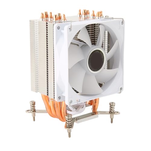 Sxhlseller 9-cm-CPU-Kühler, Hervorragende Kühlung, Farbenfrohe Lichteffekte, Leise 3-polige Computer-CPU-Lüfter, 6 Kupfer-Heatpipes, Geeignet für 775 1150 1151 1155 von Sxhlseller