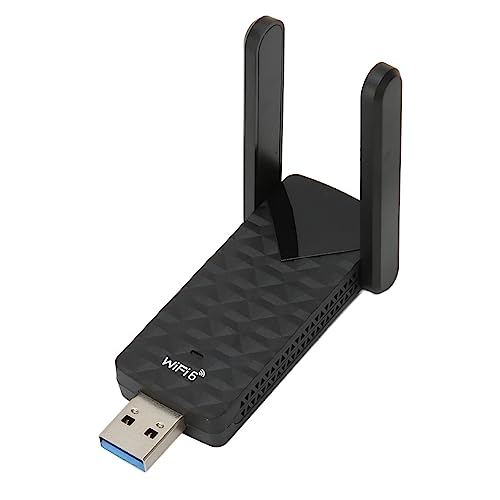 Sxhlseller AX1800M USB3.0 WiFi 6-Adapter für PC, WiFi-Dongle Dual Band 5 GHz/1200 Mbit/s 2,4 GHz/600 Mbit/s mit High-Gain-Dual-Antennen, Kühllöcher für PC-Laptop, Kompatibel mit Win10/11 von Sxhlseller