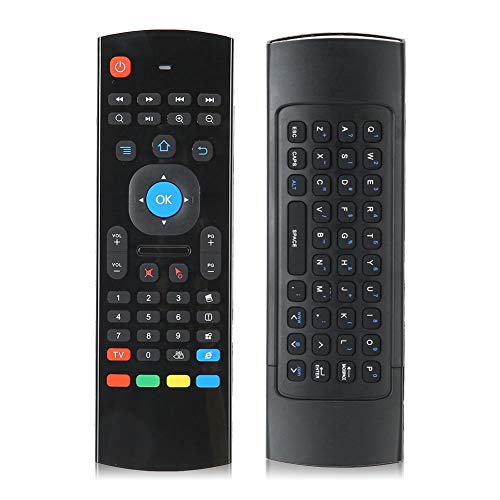 Air Mouse, Kabellose 2,4-G-Tastatur, TV-Fernbedienung, Spielgriff mit Bewegungserkennung, IR-Lernen, für Android-TV-Box, Smart-TV, Plug-and-Play, Anti-Shake(Schwarz) von Sxhlseller