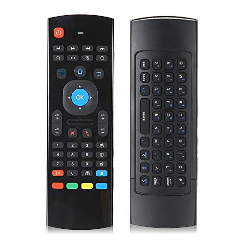 Sxhlseller Air Mouse, Kabellose 2,4-G-Tastatur, TV-Fernbedienung, Spielgriff mit Bewegungserkennung, IR-Lernen, für Android-TV-Box, Smart-TV, Plug-and-Play, Anti-Shake(Schwarz) von Sxhlseller