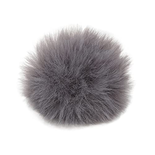 Sxhlseller Lavalier-Mikrofon-Windschutz, Tragbarer Pelziger Windschutz-Muff für Lavalier-Mikrofon mit 0,5 cm Öffnung (Grau) von Sxhlseller