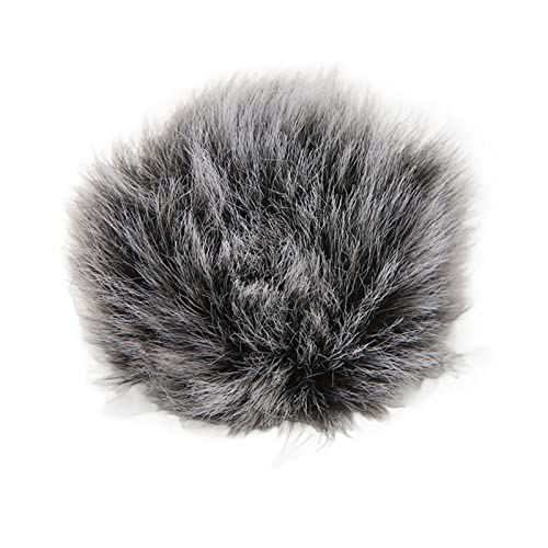 Sxhlseller Ansteckmikrofon-Windschutz, Leichter Lavalier-Mikrofon-Windschutz, Tragbarer Pelziger Windschutz-Muff für Lavalier-Mikrofon mit 0,5 cm Öffnung(Schwarz und Weiß) von Sxhlseller