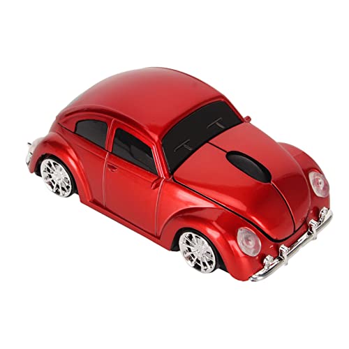 Sxhlseller Auto-Funkmaus, 2,4 GHz, Coole Sportwagen-Form, Kabellose Maus mit USB-Empfänger, LED-optische Kabellose Mäuse für Laptop-Desktop-Computer (Rot) von Sxhlseller