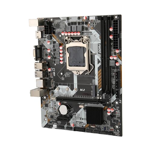 Sxhlseller B365 LGA 1151 Desktop-Motherboard, LGA 1151 ATX Dual Channel DDR4 Mainboard, mit PCI E 16X Gen 3.0-Steckplatz, S ATA3.0 X 3, USB3.0 X 2 mit USB2.0 X 2, 1000 Mbit/s Netzwerkchip von Sxhlseller