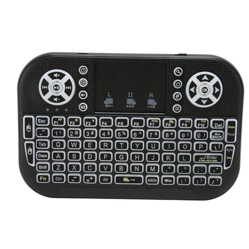 Sxhlseller -BT-Tastatur mit Kabellosem Touchpad, Unterstützt 2,4 GHz RF Multi Touch Wiederaufladbare Kabellose Tragbare Tastatur für PC, Tablet, Laptop (schwarz) von Sxhlseller