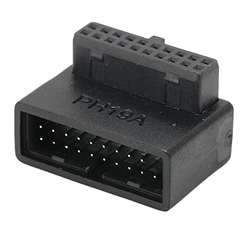 Sxhlseller Computer-Motherboard-Adapter Tragbarer USB-Frontplattenadapter Frontplattenbuchse 90°-Bogen USB3.0 19-Pin-zu-20-Pin-Header-Adapter für PC-Motherboard (Tippe A) von Sxhlseller