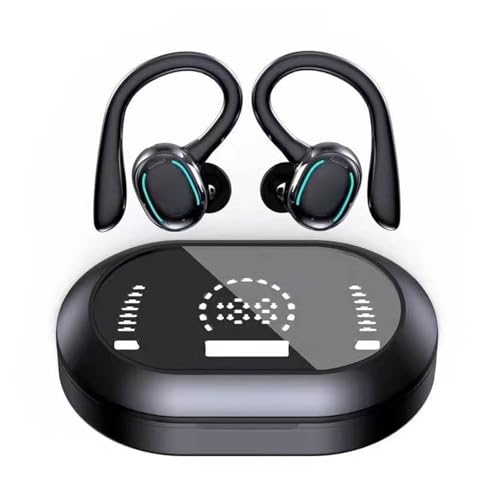 Sxhlseller Drahtlose Bluetooth 5.3-Ohrbügel, IPX7 wasserdichte Ergonomische Ohrhörer, BT5.3 Komfortable Kabellose Ohrhörer mit Mikrofon für Outdoor-Sportarten von Sxhlseller