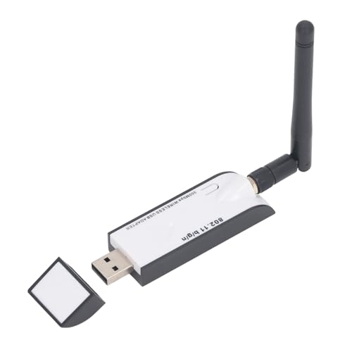 Sxhlseller Drahtlose Netzwerkkarte, Tragbarer USB WLAN Dongle mit Antenne für Win für Linux für Android, Bis zu 300 Mbit/s, Computernetzwerkadapter für PC Desktops und Laptops von Sxhlseller