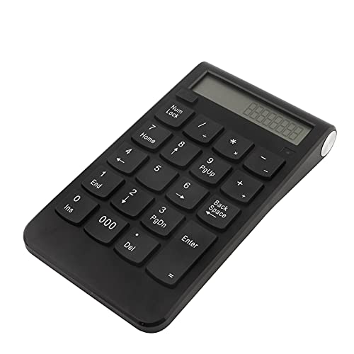 Sxhlseller Drahtlose Zahlentastatur 2.4G 19 Tasten, wasserdichte Tastatur mit LCD-Display, Komfortables Tippen Leichtes Tragbares Wiederaufladbares für Laptop Desktop, PC, Notebook von Sxhlseller