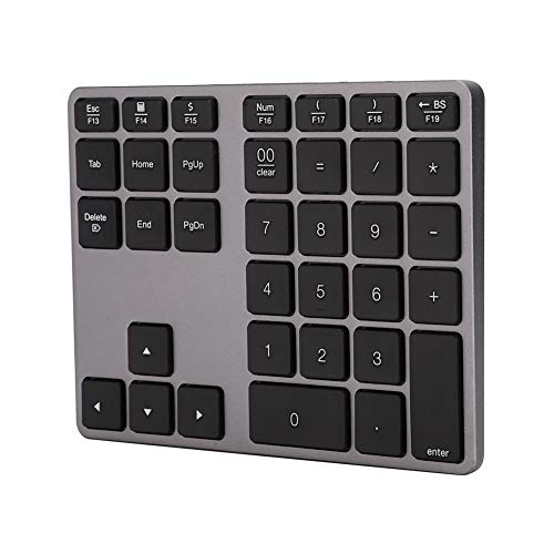 Sxhlseller Drahtlose Zehnertastatur 35 Tasten Bluetooth 5.0 Wiederaufladbare ultradünne Tastatur für Laptop Desktop PC Notebook(Silber) von Sxhlseller