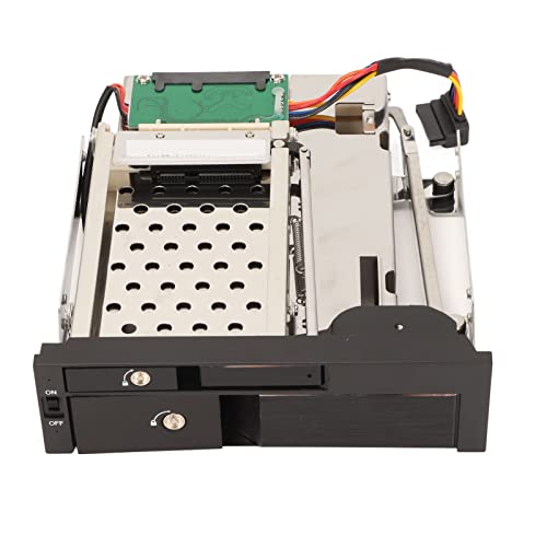 Sxhlseller Dual-Bay-Festplattengehäuse ohne Einschub, 6-Gbit/s-Übertragung, Hot-Swap-fähig, Gute Wärmeableitung, Kompatibel mit 2,5-Zoll- und 3,5-Zoll-Festplatten, Aluminiumlegierung und von Sxhlseller